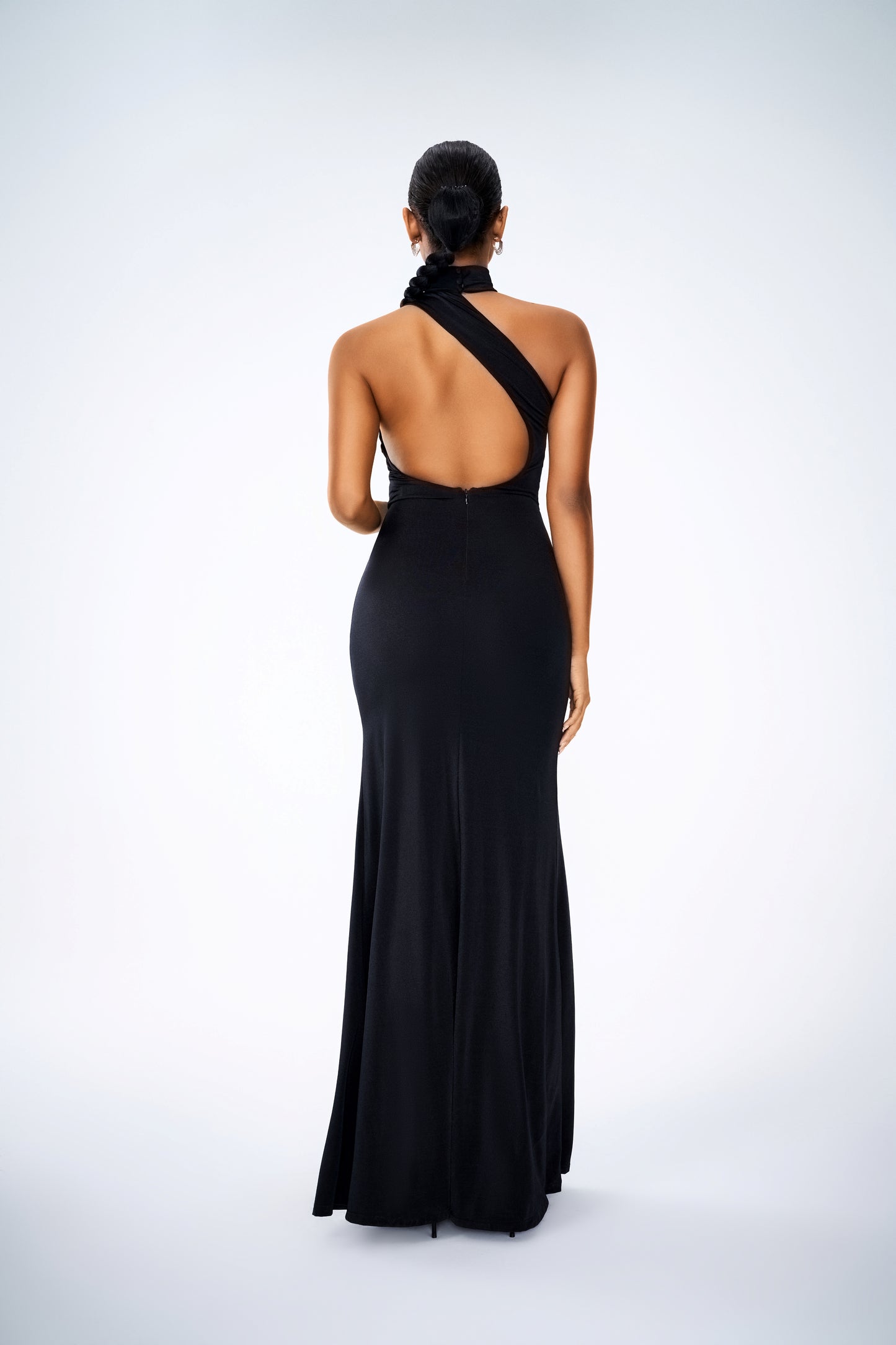 KEYLAN COWL NECK MAXI DRESS BLACK