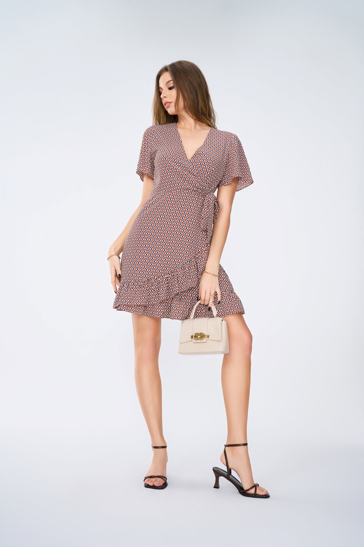 THE STING MINI DRESS BROWN