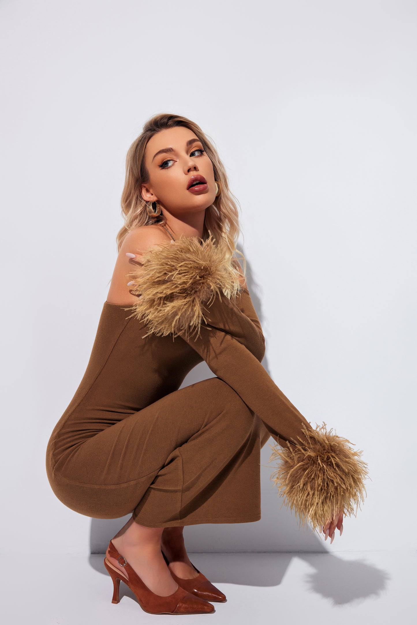 CLARENCE MAXI DRESS SLATE BROWN