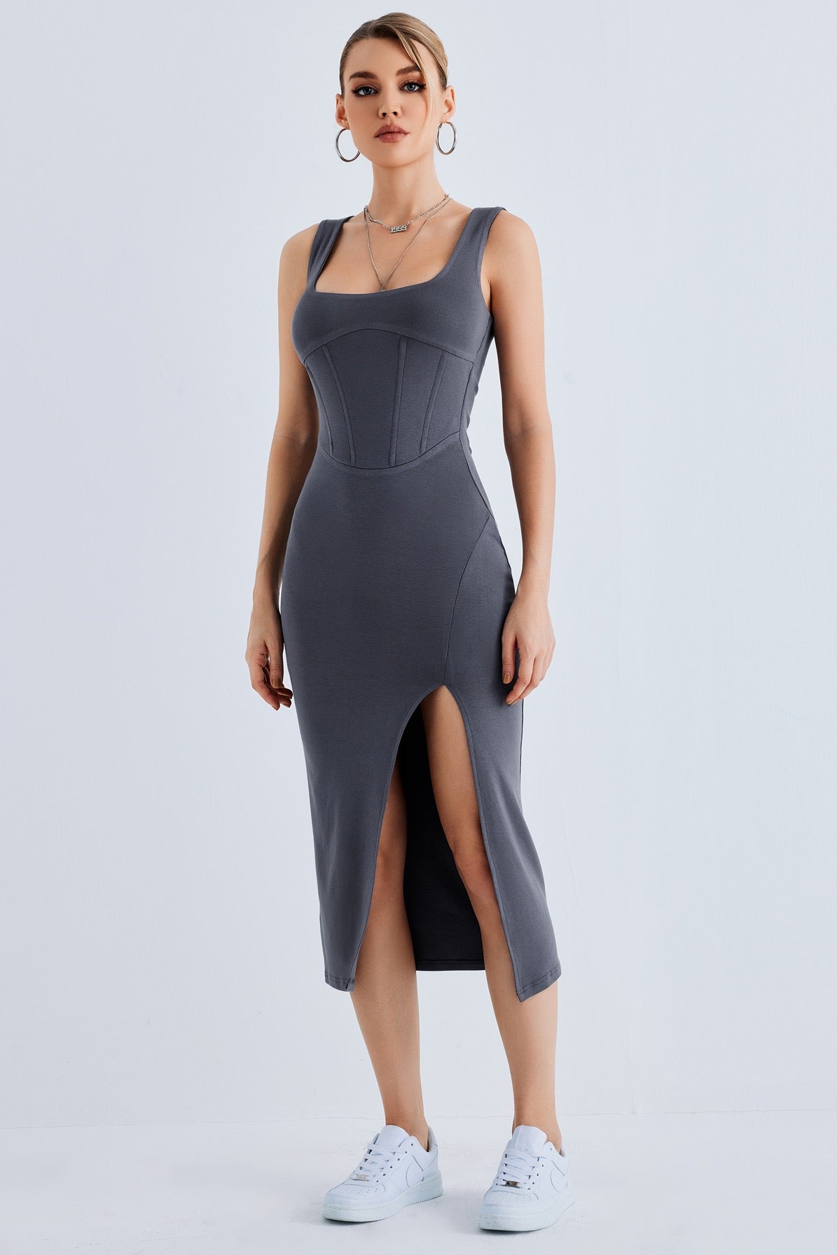 Women sleeveless casual Tank Dresses