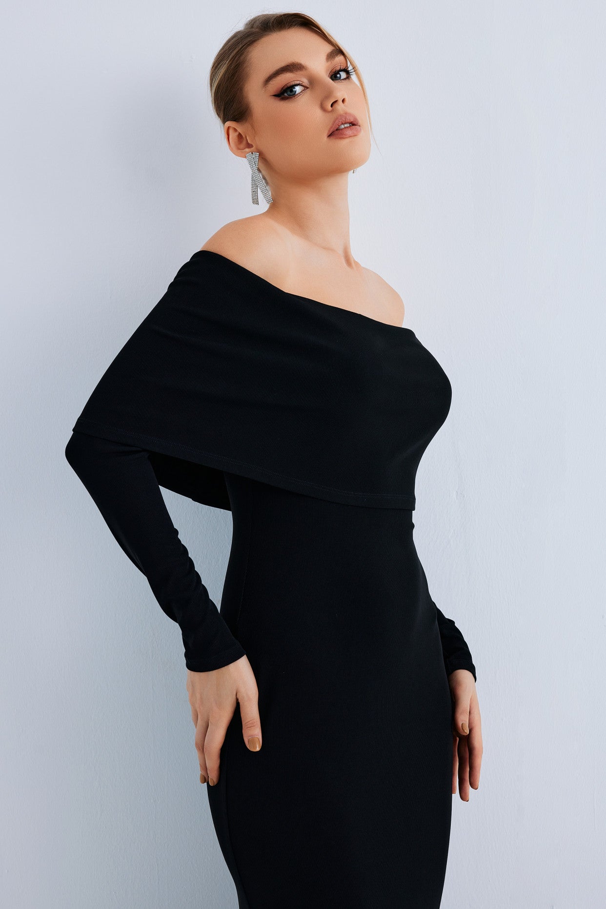 Women Off The Shoulder Bodycon Sweater Dress