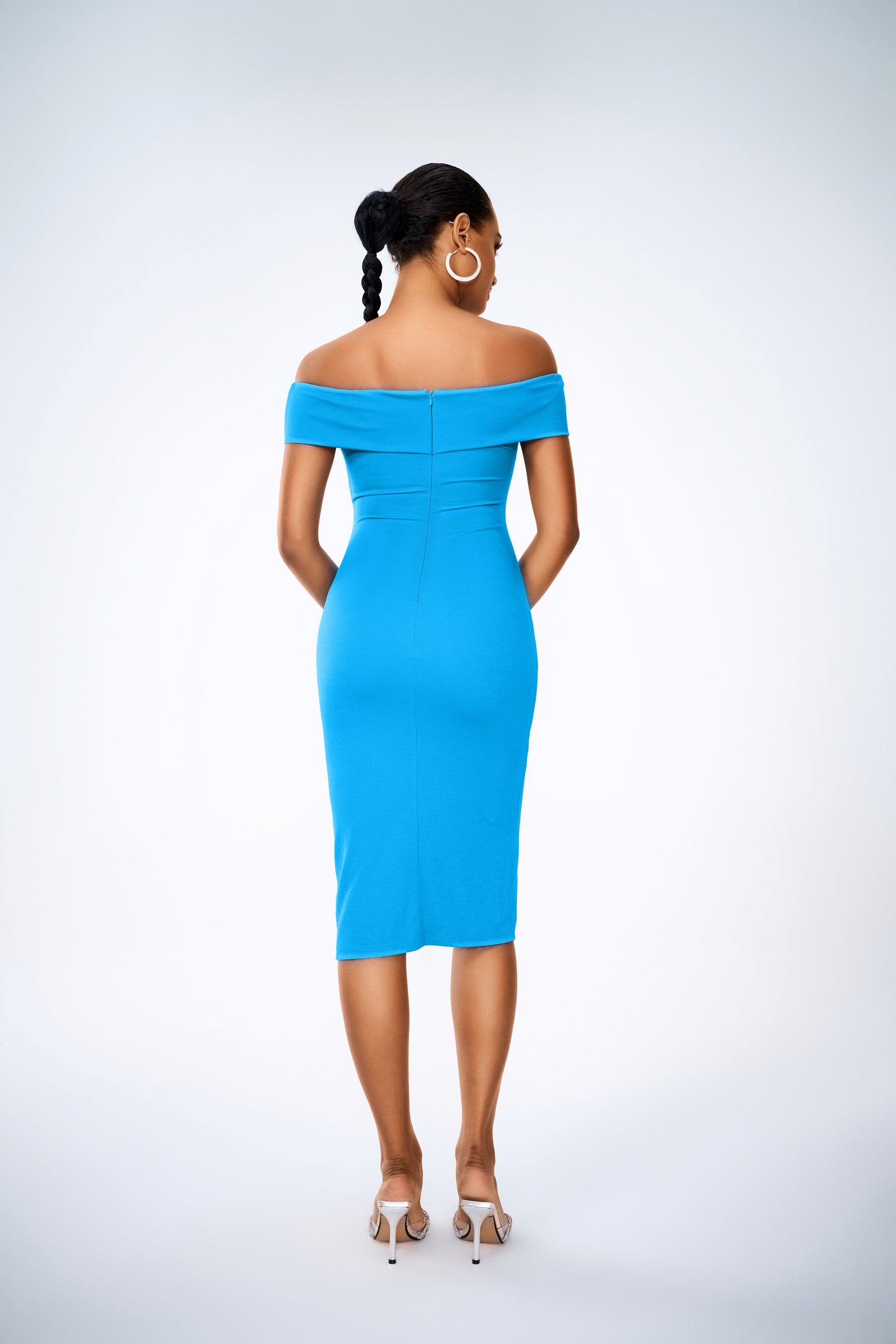 HALEY OFF THE SHOULDER MAXI DRESS BLUE