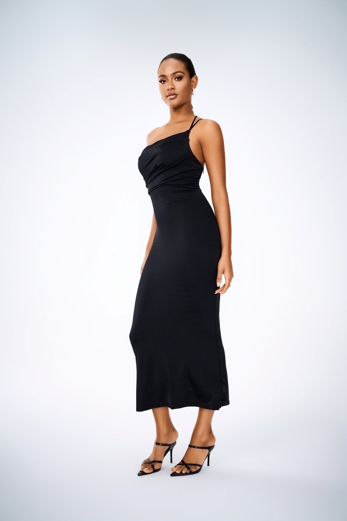SHAUN MIDI DRESS BLACK LOWER IMPACT