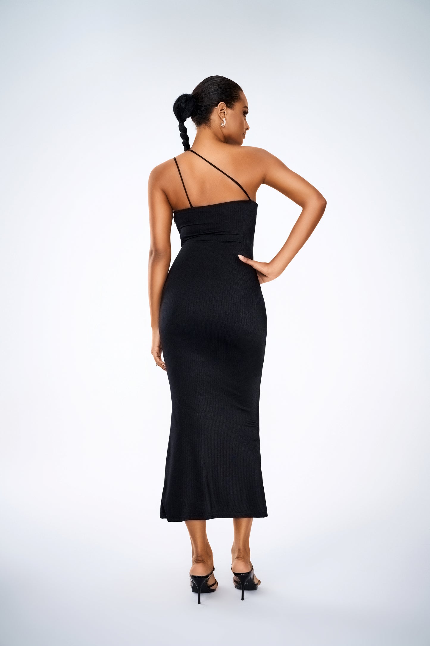 SHAUN MIDI DRESS BLACK LOWER IMPACT
