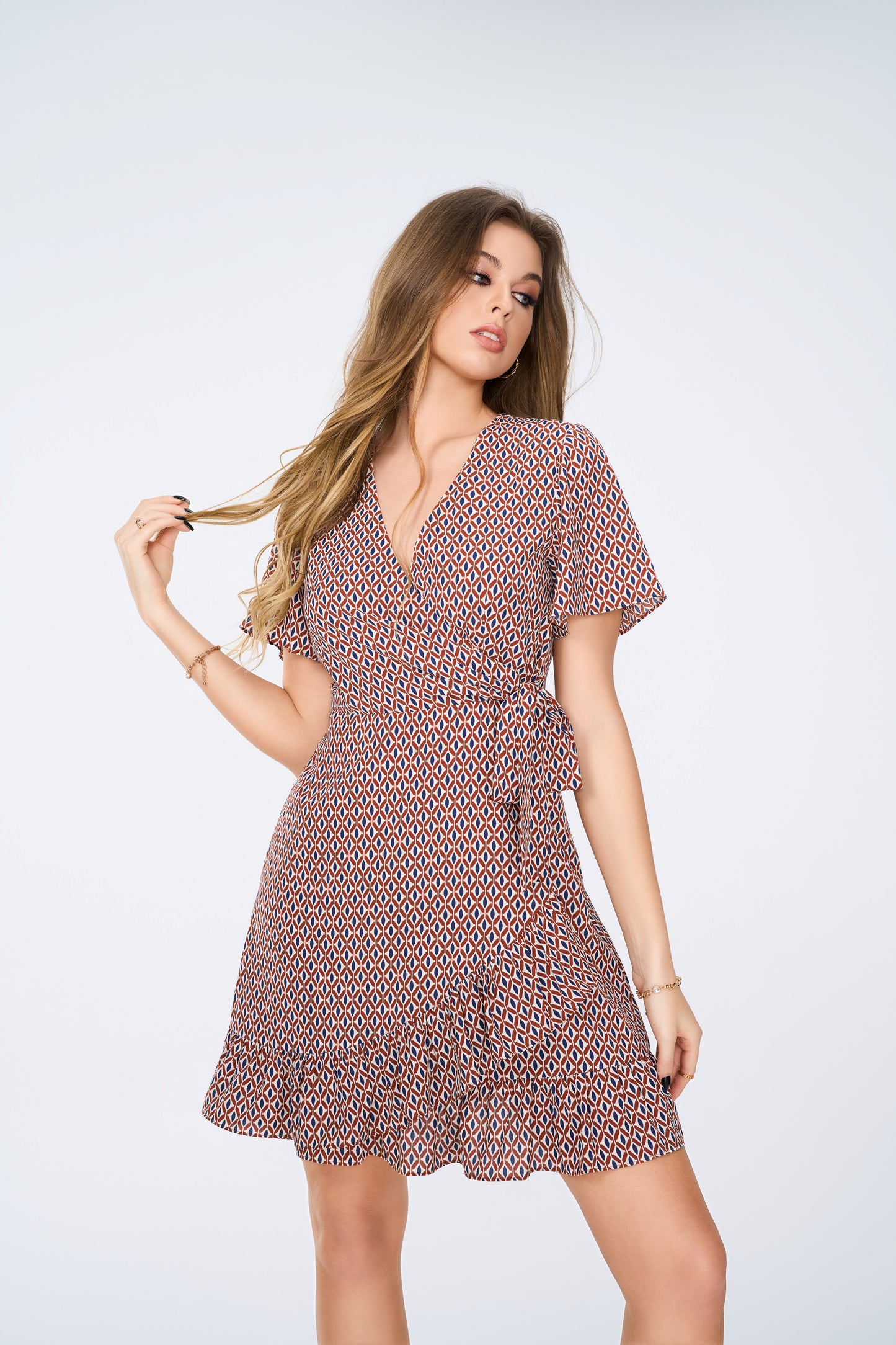 THE STING MINI DRESS BROWN