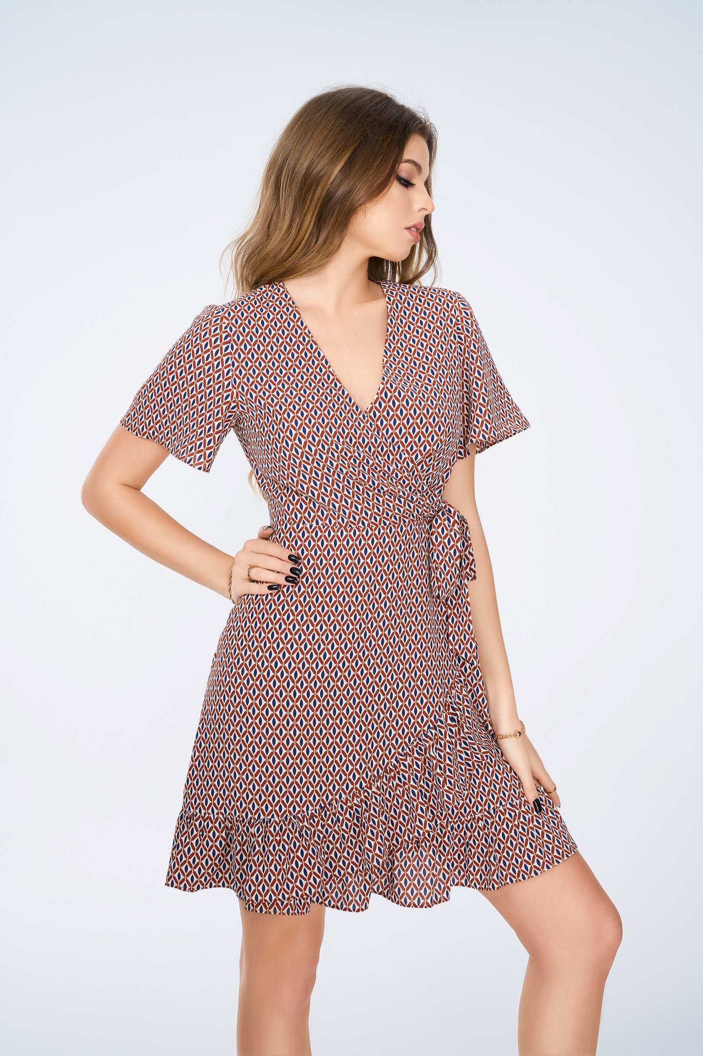 THE STING MINI DRESS BROWN