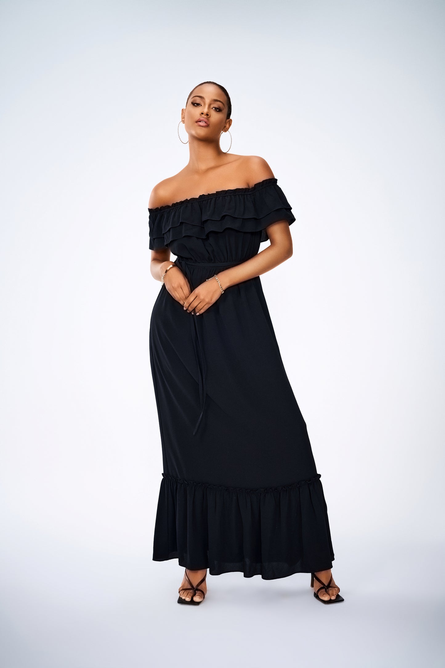 LAURENCE STRAPLESS MAXI DRESS BLACK