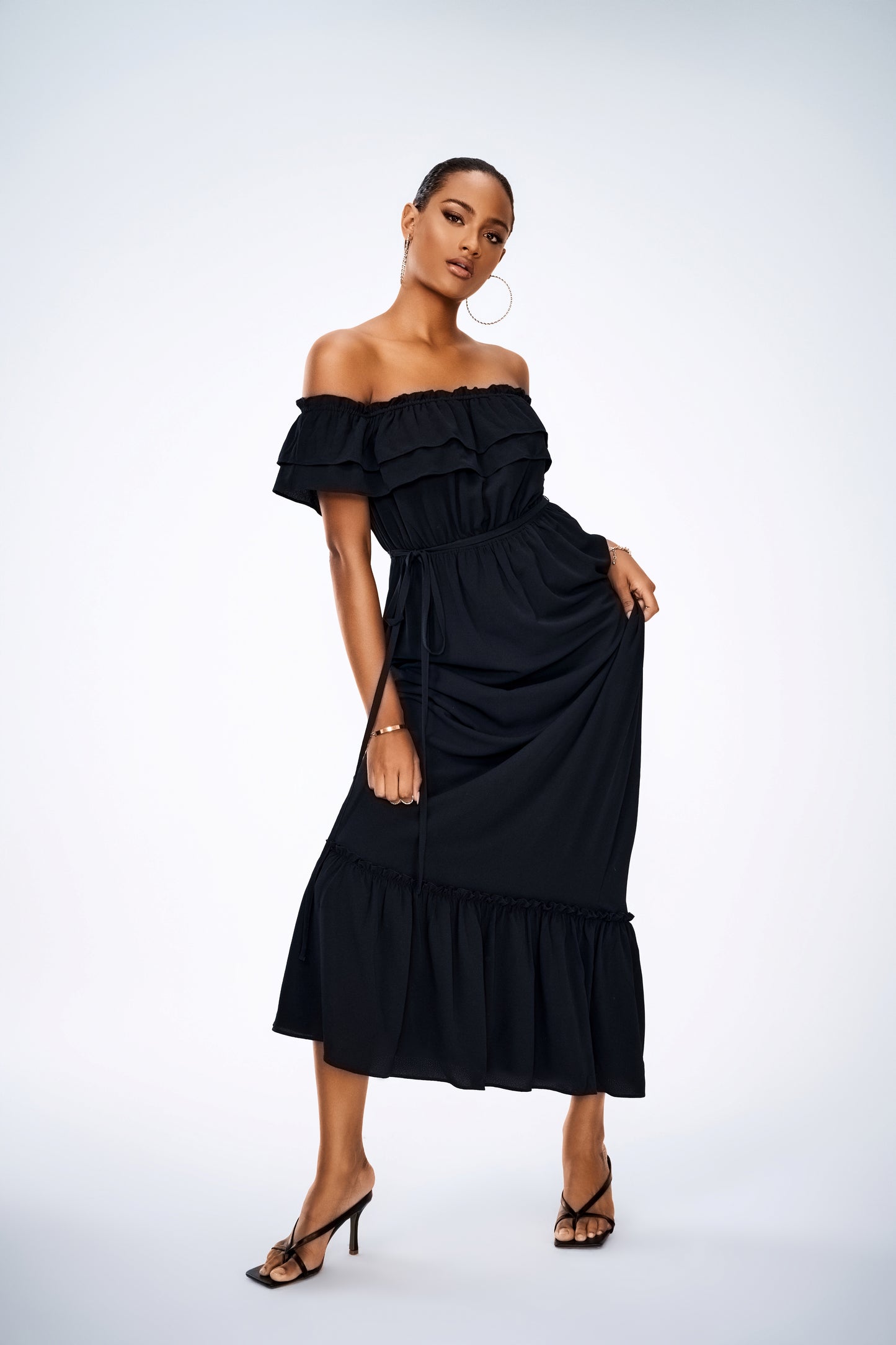 LAURENCE STRAPLESS MAXI DRESS BLACK