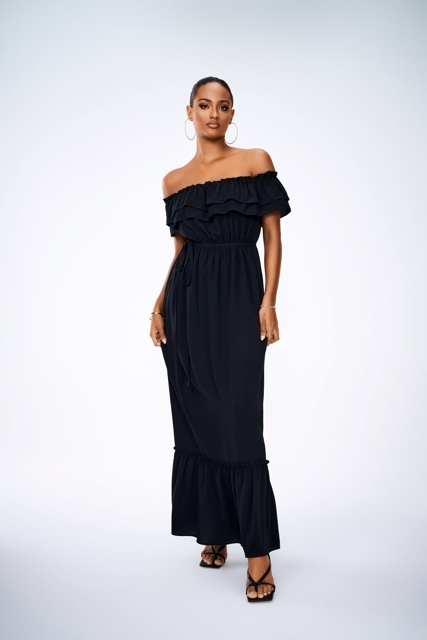 LAURENCE STRAPLESS MAXI DRESS BLACK