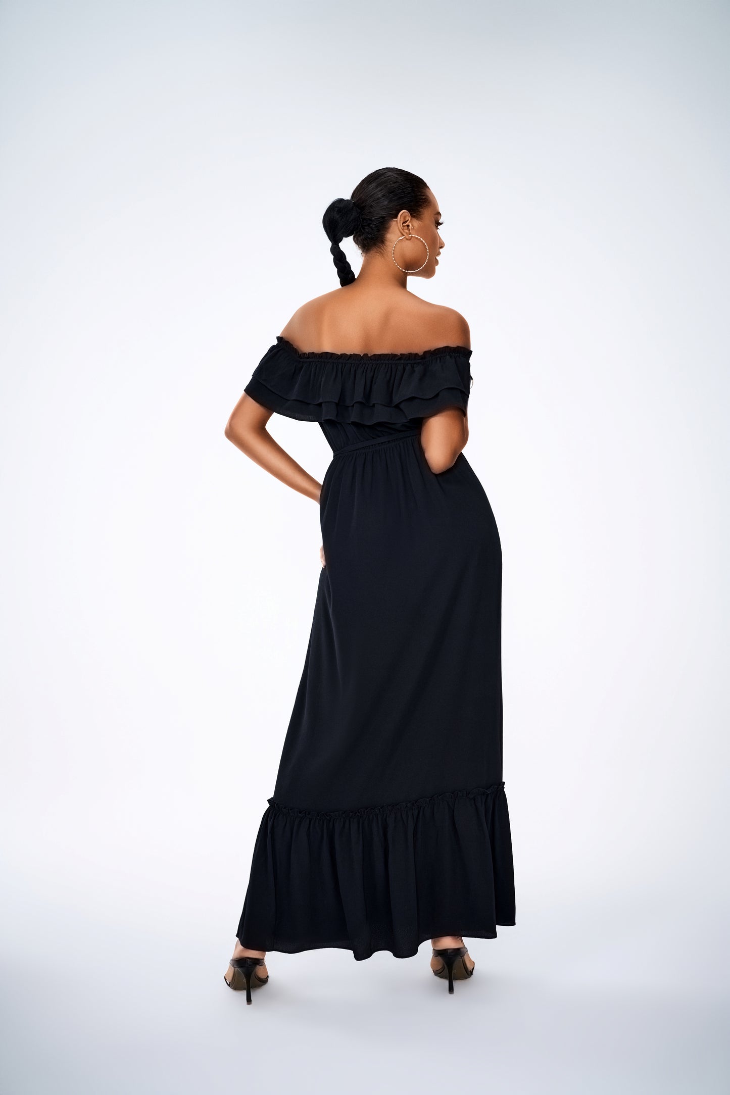 LAURENCE STRAPLESS MAXI DRESS BLACK