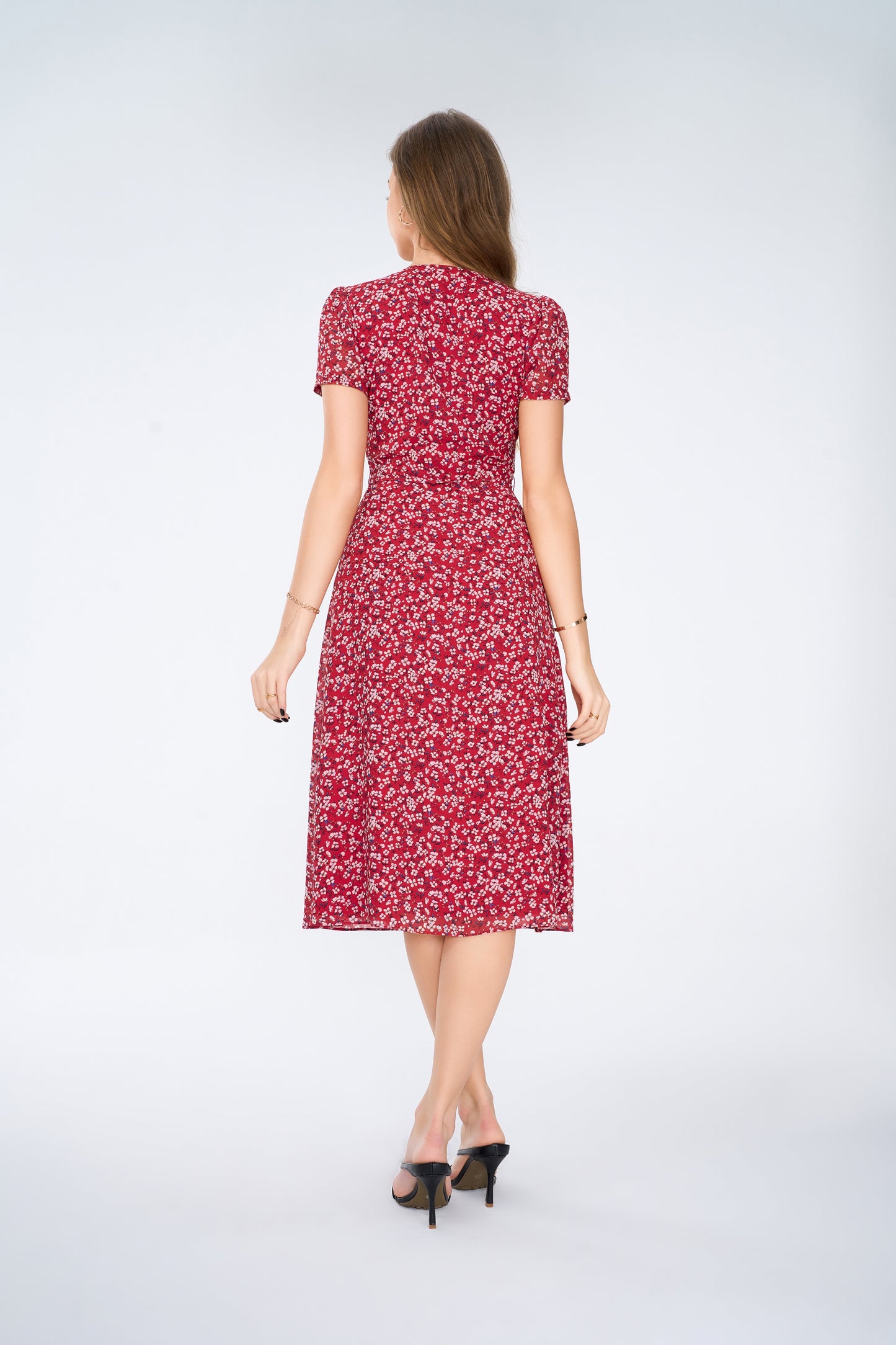 Women Floral Dress Midi Dress